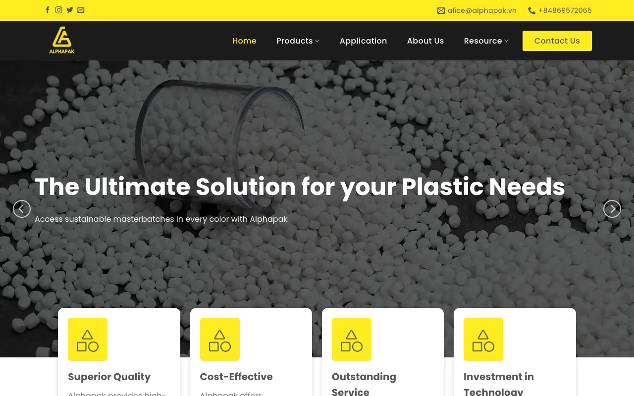 AlphaPak corporate homepage