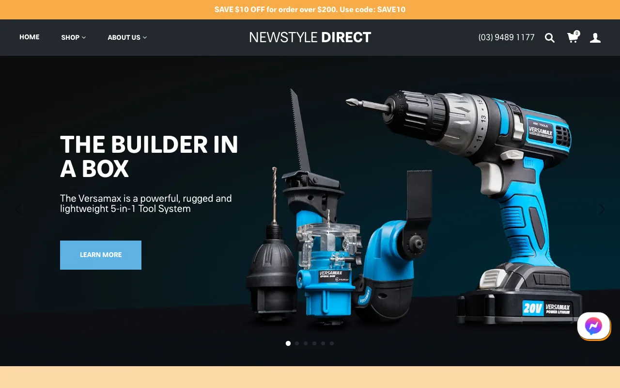 NewstyleDirect storefront homepage