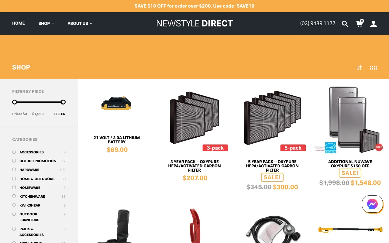 NewstyleDirect WooCommerce shop