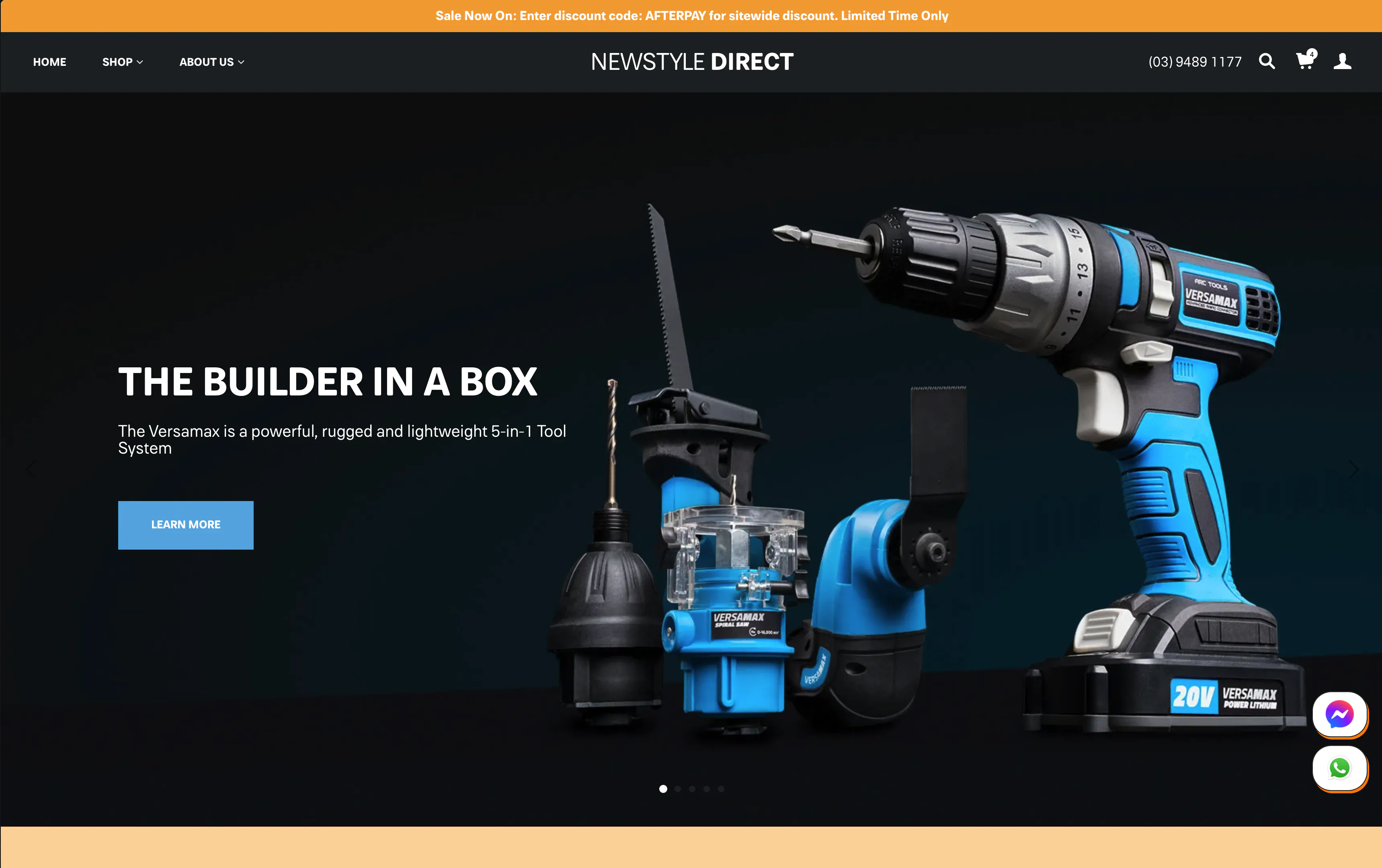 NewstyleDirect storefront homepage