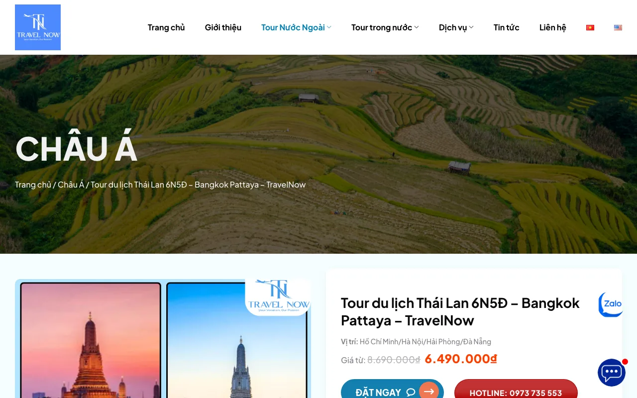 TravelNow VN tour listings