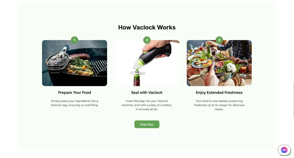 Vaclock v2 How Vaclock Works three-step section